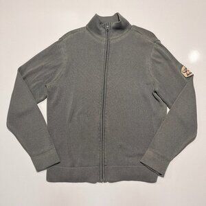Quiksilver Sweater‎ Full Zip Jacket Size Small Gray Mock Neck